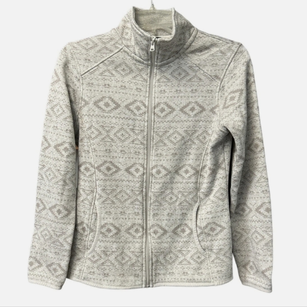 Eddie Bauer Zipper Knit Fleece Jacket L